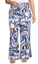 NWT Bryn Walker Osca Pant Womens L Floral Print Wide Leg Elastic Waist Viscose