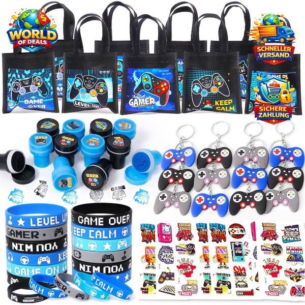 Videospiel Mitgebsel Jungen Kindergeburtstag Geschenk Tasche Controller-image