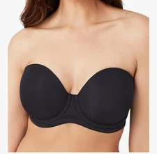 Wacoal Red Carpet Strapless Convertible Bra 854119 Black 38DDD NWT