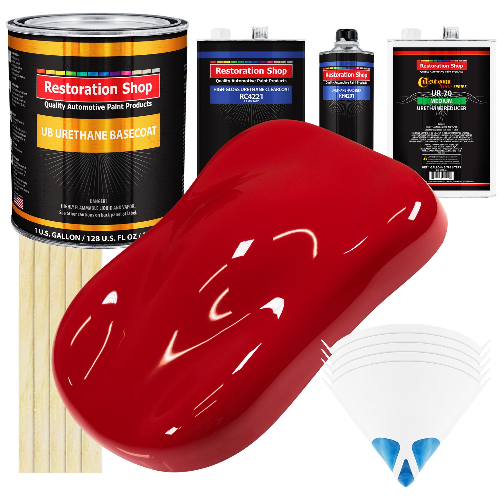 Torch Red Gallon Urethane Basecoat Clearcoat Auto Body Paint Kit