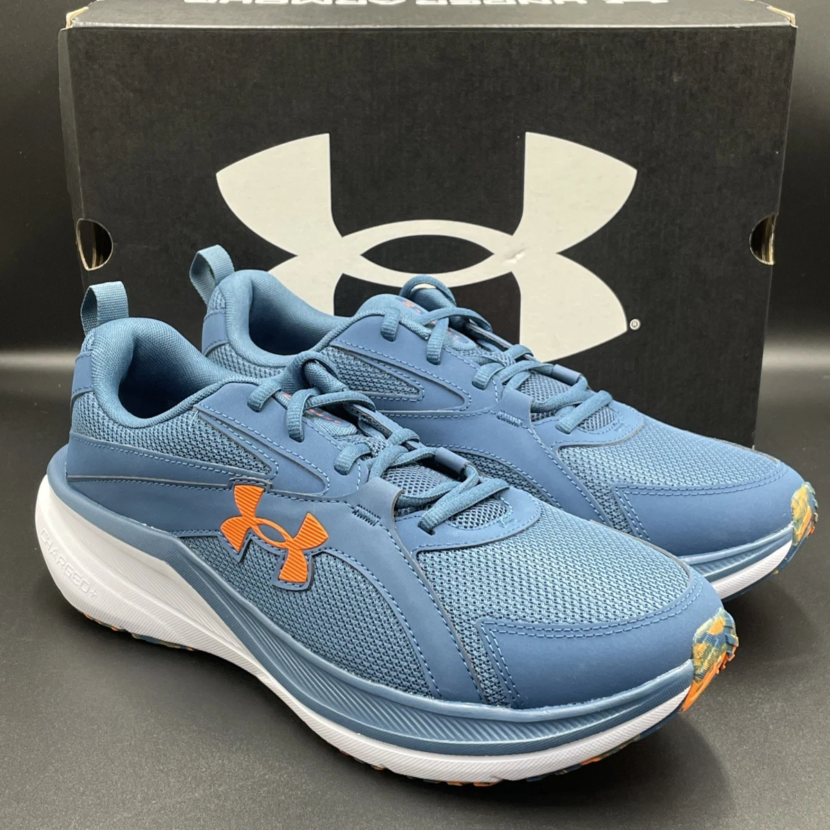 Under Armour Suede Sneakers Blue Gum Sole Casual Shoes Size 9.5 Under Armour Blue Casual Shoes for Men for sale | eBay main image 2