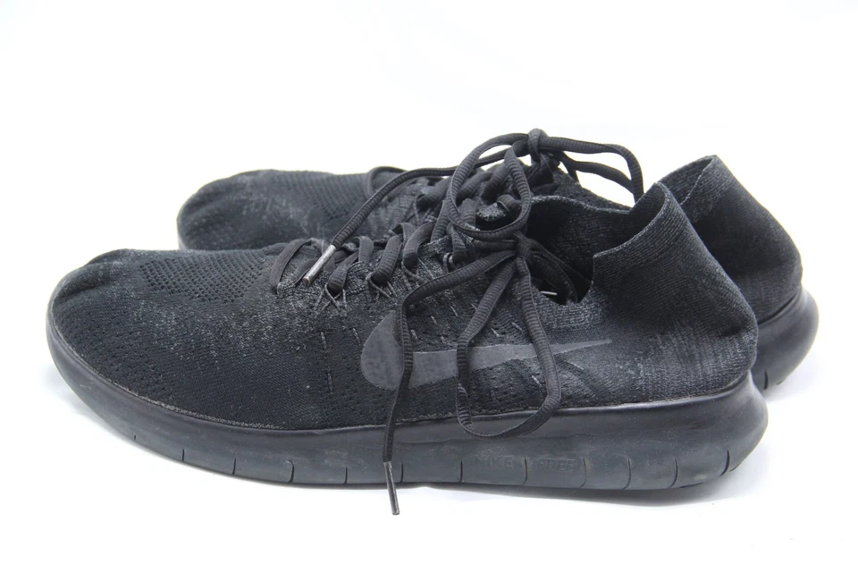 Nike Free RN Flyknit Running Shoes Men’s Size 12 Black Anthracite 880843-010 - Image 3 of 4