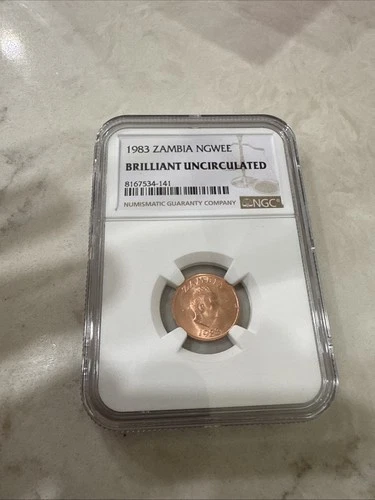 1983 $1 Zambia Ngwee - NGC Brilliant Uncirculated