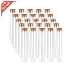 50ml Glass Tubes with Secure Cork Stoppers - Versatile Storage Decoration