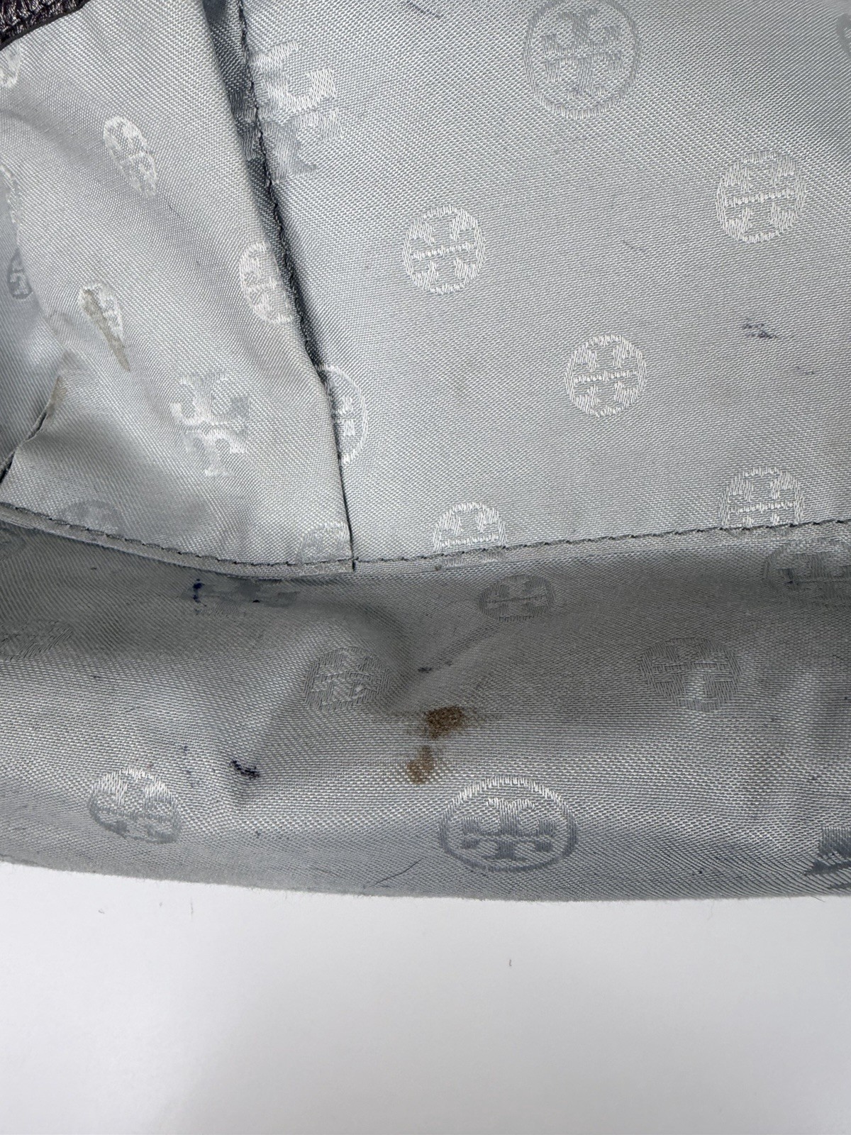 Tory Burch designer Marion HOBO shoulder purse handbag Silver Metallic Gray thumbnail 18