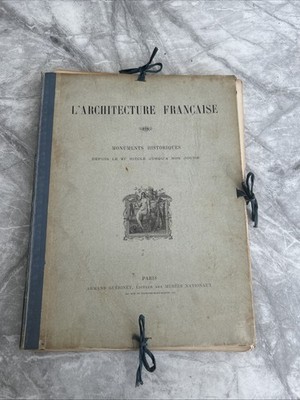 L'Architecture Francaise. Monuments historiques 64 X (15x12 ) B&W Pictures