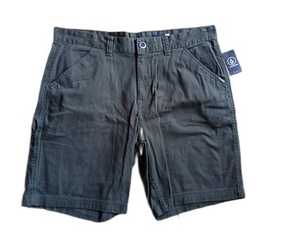 Volcom Tustin Cargo Shorts Mens 36 Dark Green 9'' Inseam NWT