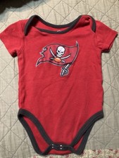 NFL Tampa Bay Buccaneers Football Logo Infant 18 Month NFL Branded Red One Piece