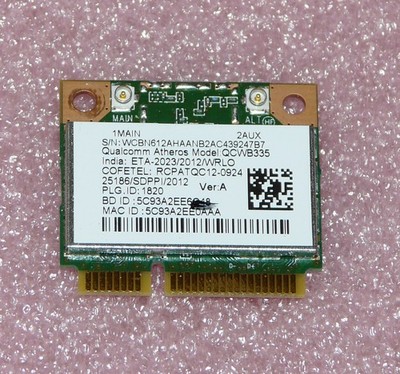 Qualcomm Atheros QCWB335 WLAN Mini PCI-E 802.11n für Acer Aspire E5-551 E5-551G