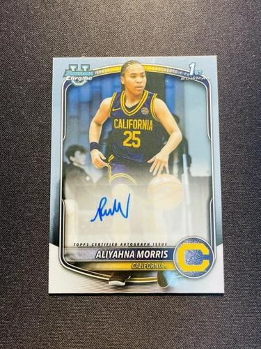 2025-26 Topps Bowman Chrome U Auto Aliyahna Morris 1st #CPA-AO California XV44