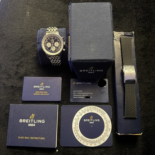 Breitling Navitimer B01 Chronograph Black Dial 46MM 2021 AB0127211B2A1