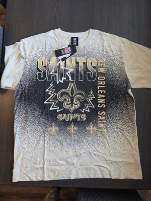 New Era NFL Team Apparel New Orleans Saints 90s Style Cream/Gold/Black Tee Men's