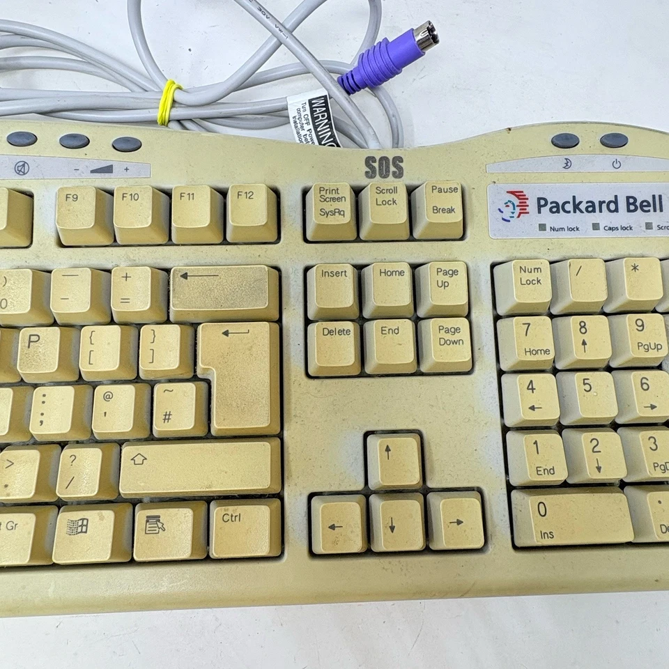 Packard Bell sk-2300H Keyboard Wired PC Computer Retro Vintage  - Image 4 of 4