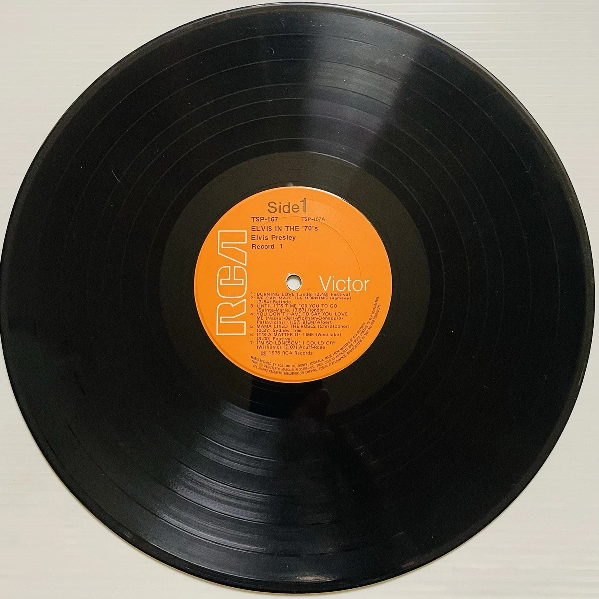 Elvis Presley Elvis In The 70's Vinyl Record 12” 33 RPM TSP-167 RCA Victor 1975