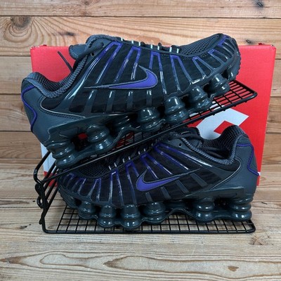 Nike Turnschuhe Damen Größe UK 5,5 Shox TL dunkelrauchgrau Court lila Mesh Schuhe