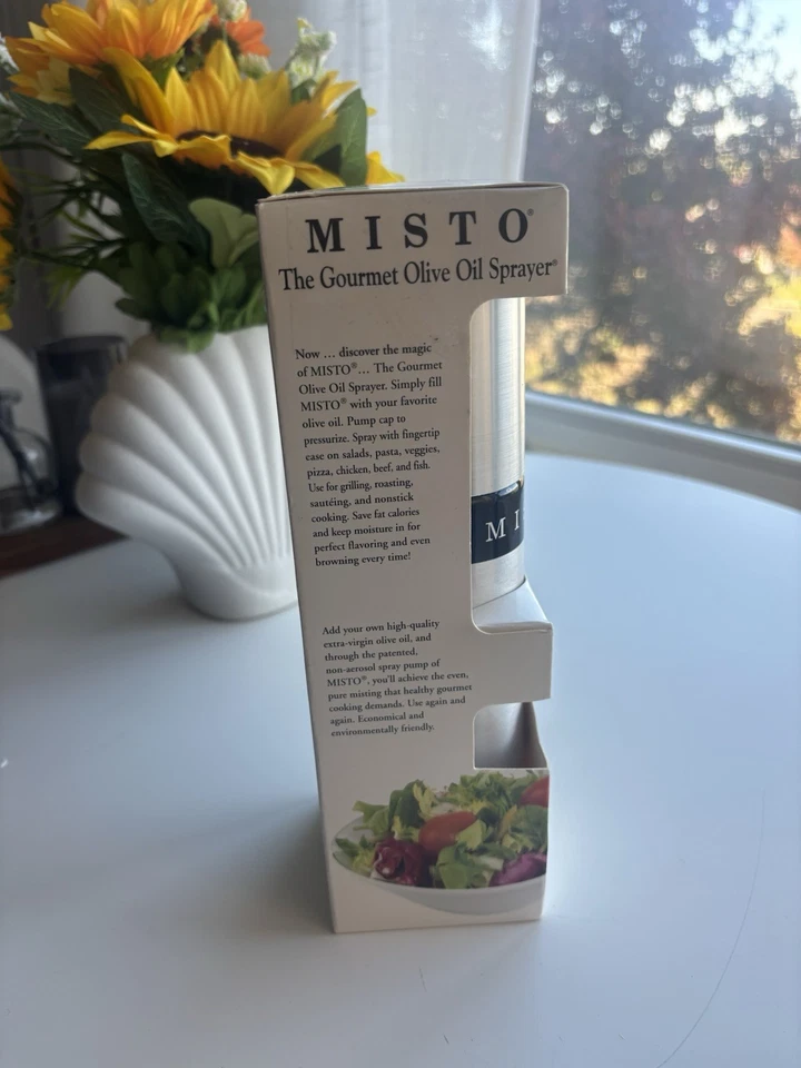  Misto Frosted Glass Gourmet Olive Oil Sprayer New In Box . - Image 2 of 4