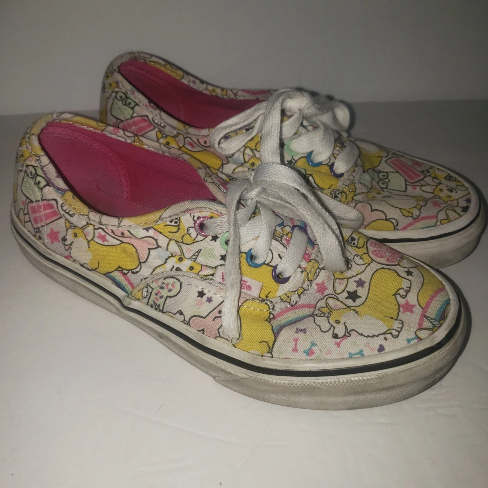 Scarpe sneakers Vans Unicorn Corgi arcobaleno gelato bambina bambino 3