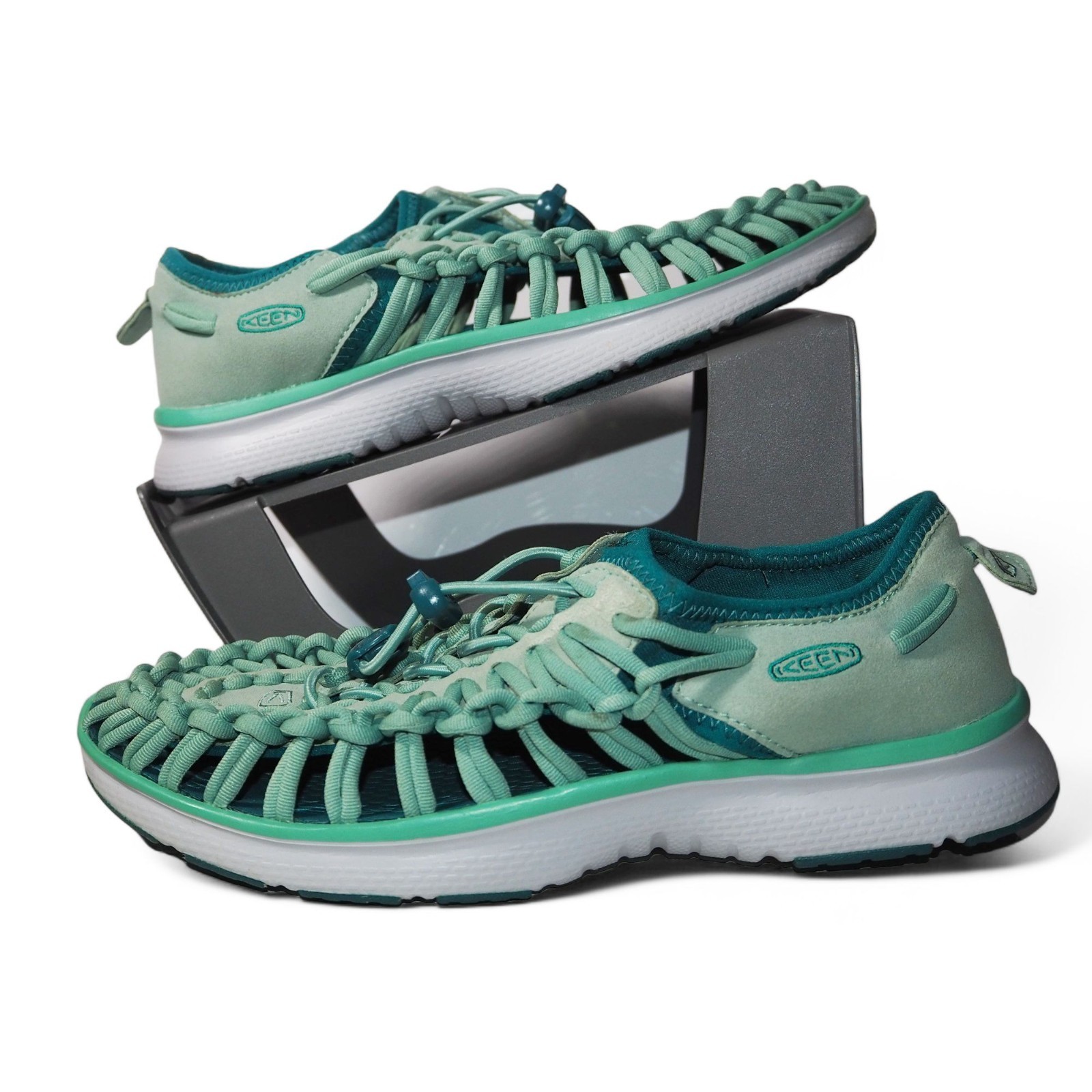 Keen Uneek O2 Strappy Bungee Outdoor Sandalo Sneakers Everglade (Teal) Donna 8