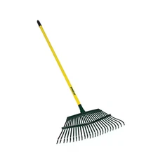 Seymour Midwest 18 in Steel Flex Leaf Rake, 23 Tines, 48 in L Steel Handle