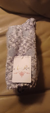  NEW Alexa Rose 2 Pairs Of Gray Slipper Socks Fits Women Size 5-9