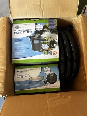 Aquascape Pond Filter and Pump Kit Ultraklean 2000 Filter W/ Aquaforce 1000 Pump