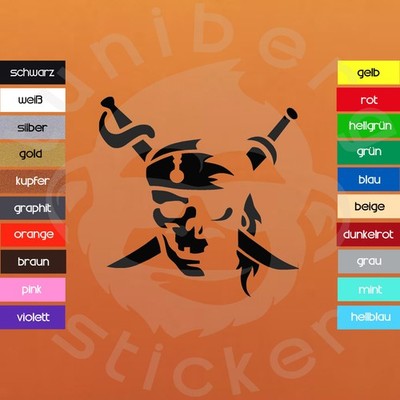 Auto Aufkleber ''Captain Jack''     12x12cm Sticker Piraten Seeräuber