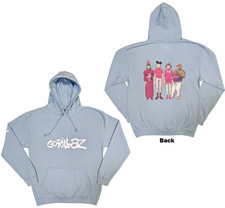 Gorillaz band 2 SIDES blue HOODIE T-shirt All sizes S to 5Xl JJ5931