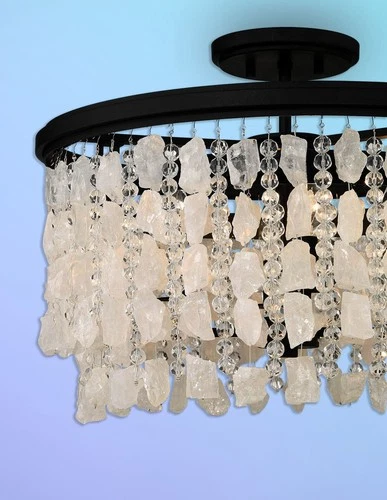 Minka Lavery 6703 Shimmering Elegance 4 Light 20"W Semi-Flush - Sand Coal - Picture 7 of 10