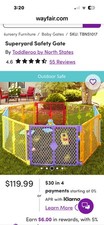 Toddleroo by North States Superyard Colorplay 8 Panel Play Yard with gate