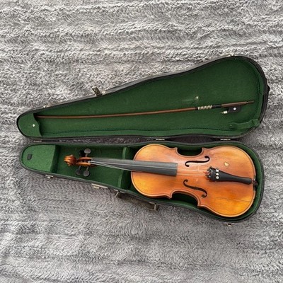 Vintage Czech Stradivarius Copy 4/4 Violin Bow Case Repair Project As Is NR!