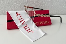 Caviar 2416 Eyeglasses Eye Glasses 21 Gold Brown Stones Authentic New 53mm
