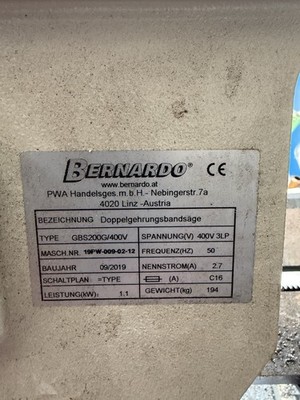 Bandsäge Bernardo 200 BS-G