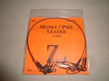 (3-Pack) MUSKY / PIKE STRANDED WIRE LEADERS (CRANE SWIVEL) SELECT SIZE LEADER