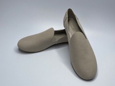 New Toms Darcy Womens Beige Pebble Grey Suede Leather Flat Slipper Loafer, Sz 9