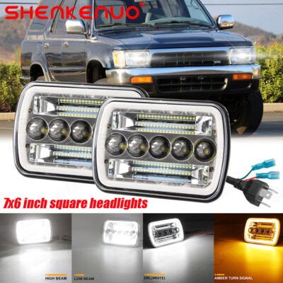 New 5x7'' 7x6 inch Led Headlight Hi/Lo DRL Fit for Toyota 4Runner 1984-1991 H6054