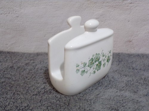 Corelle Callaway IVY Pattern Ceramic Napkin Holder by JAY Imports - Picture 2 of 4