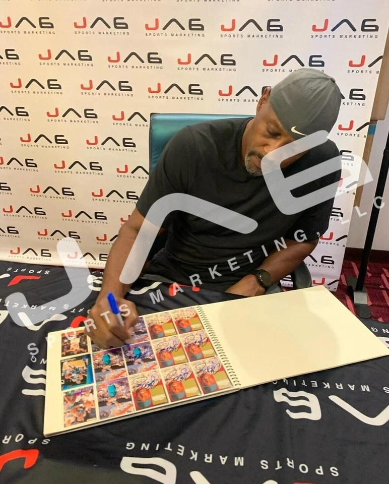 Alonzo Mourning autografado 1993 #457 cartão Topps Charlotte Hornets PSA Encap - Imagem 3 de 3