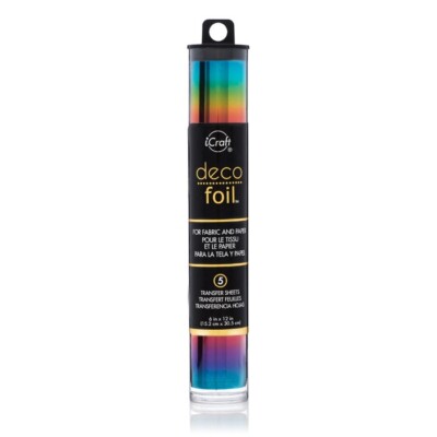 Thermoweb Deco Foil Specialty Transfer Sheets Rainbow 6''X12'' 5/Pkg 53045