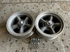 Vintage Pair Of 5 Spoke Torq - Thrust D Style 14x6 4 34 Chevy Unrestored