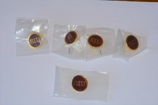 5-SIU Southern Illinois University Salukis Carbondale Pins, New Old Stock 