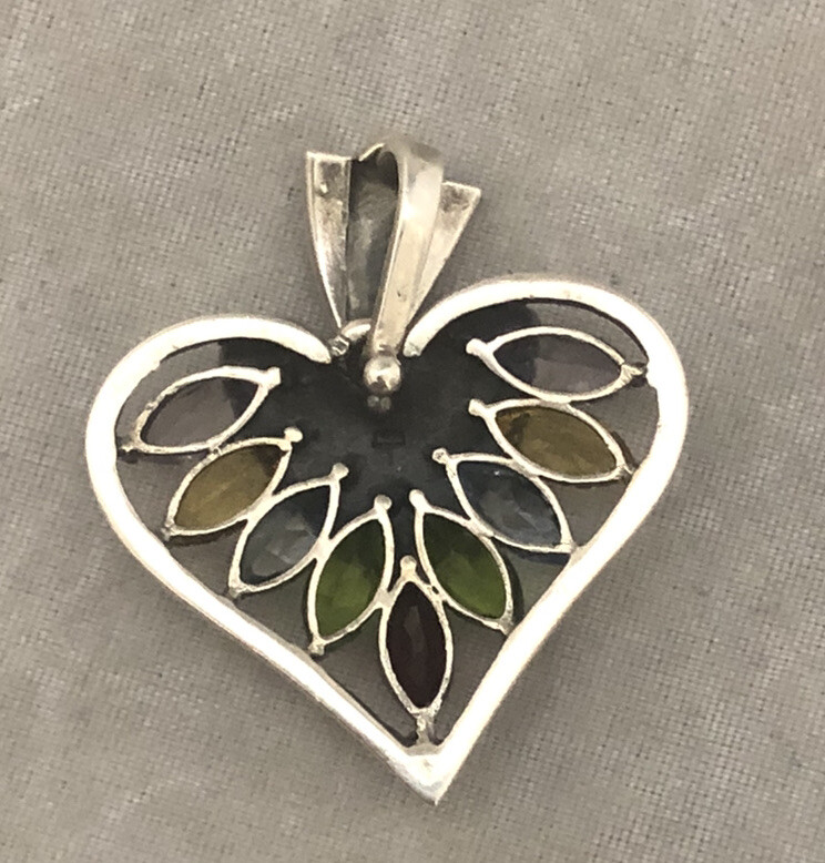 Large Vintage Solid Sterling Silver Marcasite Mul… - image 3