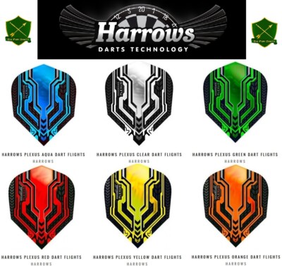 9 Harrows Plexus Prime Dart Flights No.6 Supergrip High Quality 3 Sets