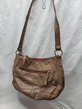 Stone Mountain Vtg Genuine Brown Leather Shoulder Bag Handbag Purse Made in USA