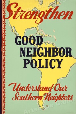 ''Understand our Southern Neighbors'' 1940s Classic WPA Poster - 20x30