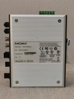 New in Box MOXA EDS-308-MM-ST V2.1 Ethernet Switch Input Module Connector PLC