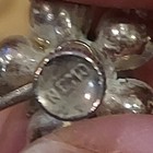 Vintage Signed Nemo Screw Back Earrings Flower missing stones as is — photo 7
