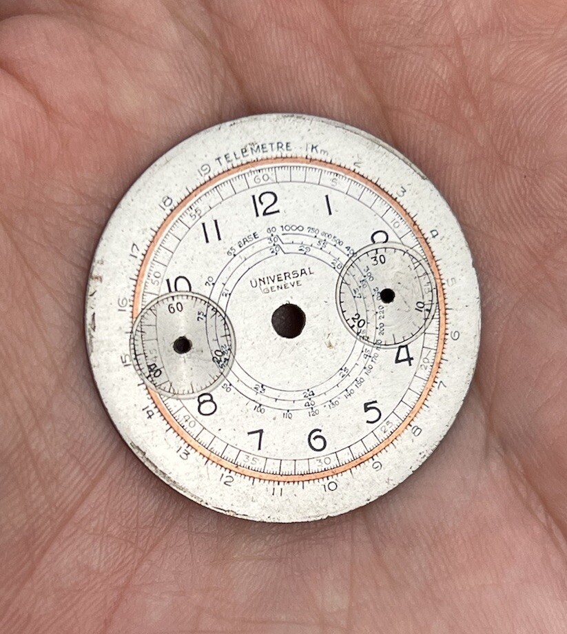 Universal Geneve Chronograph Vintage Compur Compax Dial 