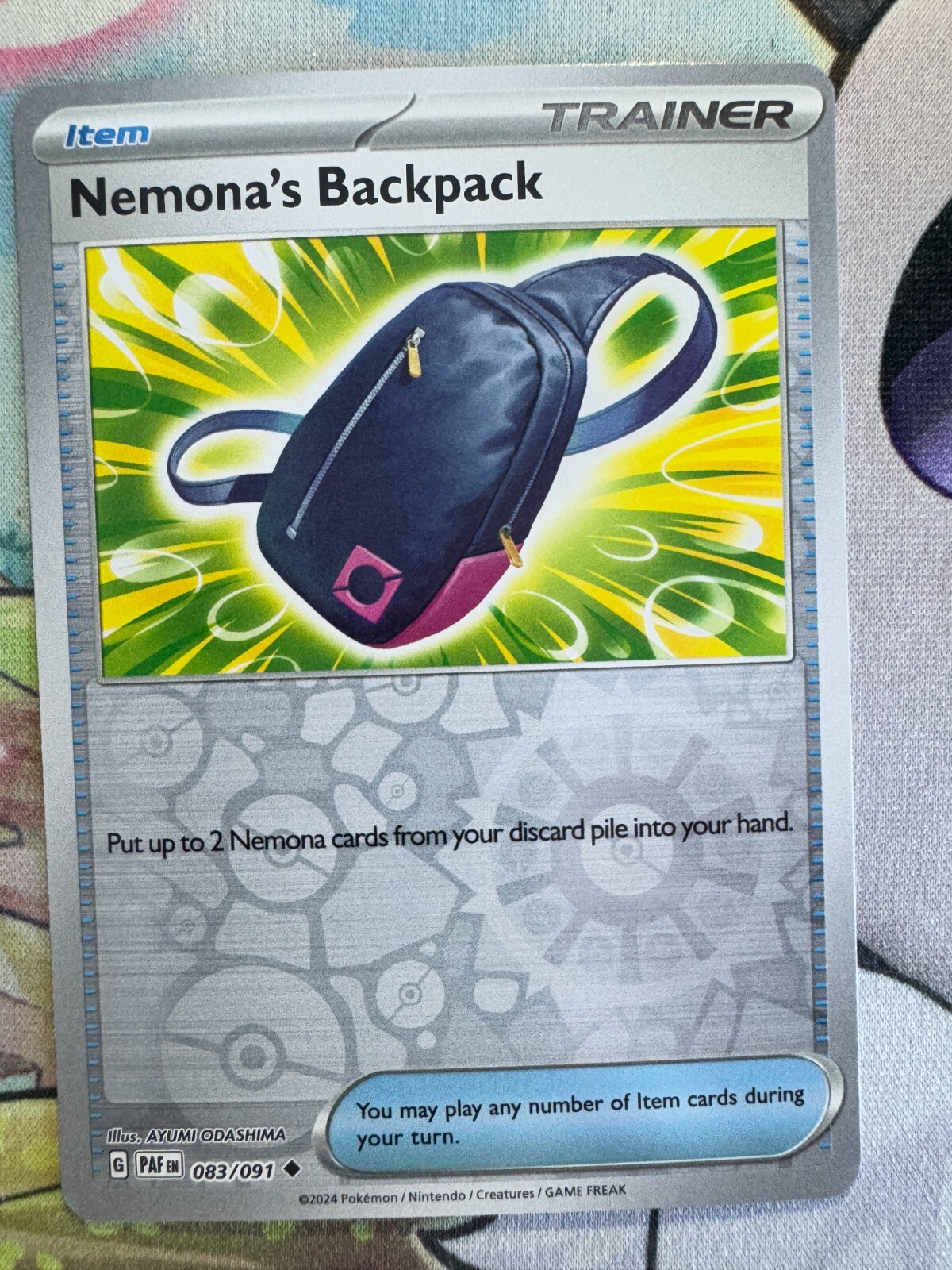 Nemona's Backpack Reverse Holo Pokemon Card BKBB219 English TCG