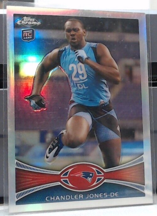 2012 TOPPS CHROME CHANDLER JONES ROOKIE REFRACTOR #140 PATRIOTS MSK
