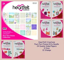HEARTFELT CREATIONS *PUUR-FECT POSIES KITTY* CAT COLLECTION BUNDLE ~ RETIRED